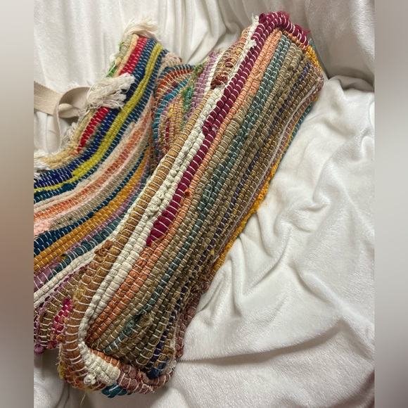 boho rug style woven large bag - Picture 4 of 8